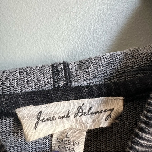 Grey-Black Jane & Delancey Hoodie Dress in size US L - Picture 7 of 8